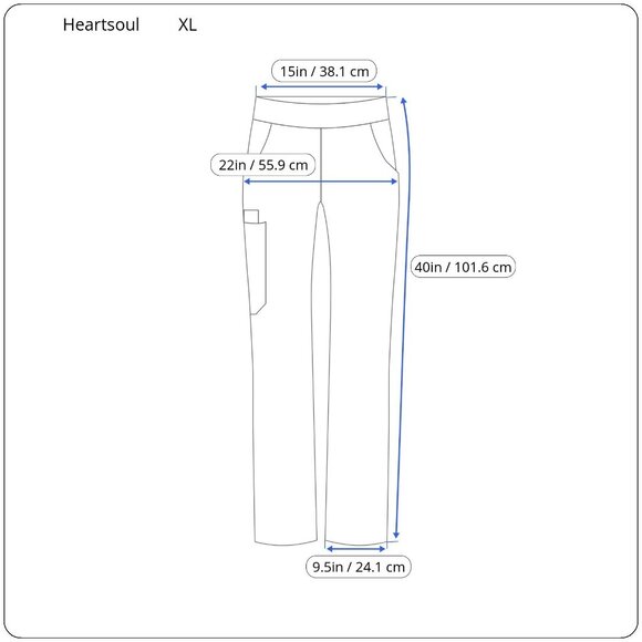 HeartSoul Unisex Size XL Light Blue Scrub Top & Bottoms Set/Lot Medical Nurse - Picture 5 of 16
